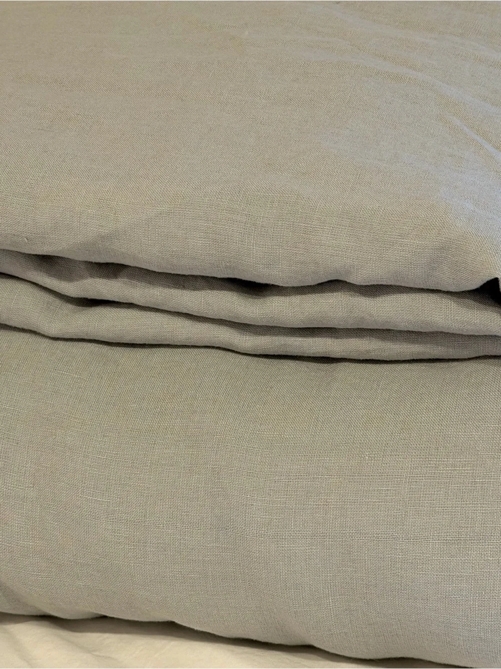 Quince European Linen Duvet Cover Set King/Cal King Mist